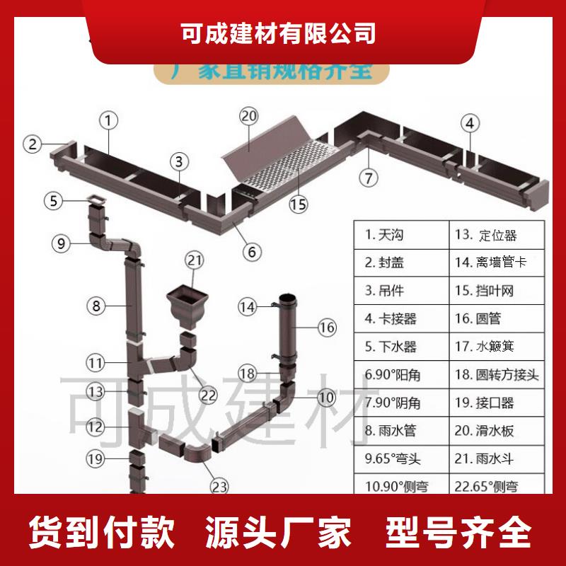 雨水管彩铝型8英寸天沟批发货源