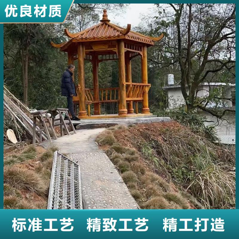 【铝代木古建古铜色回廊建筑支持定制批发】